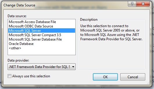 إنشاء إتصال بقواعد بيانات SQL Server  Ms-sql