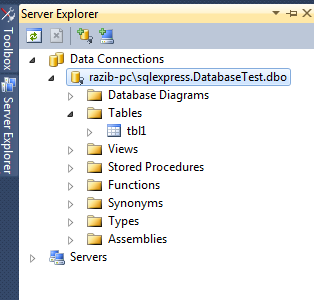 إنشاء إتصال بقواعد بيانات SQL Server  Vs-db
